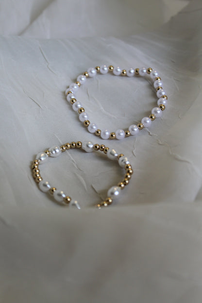 Pearl Beaded Bracelet Stack